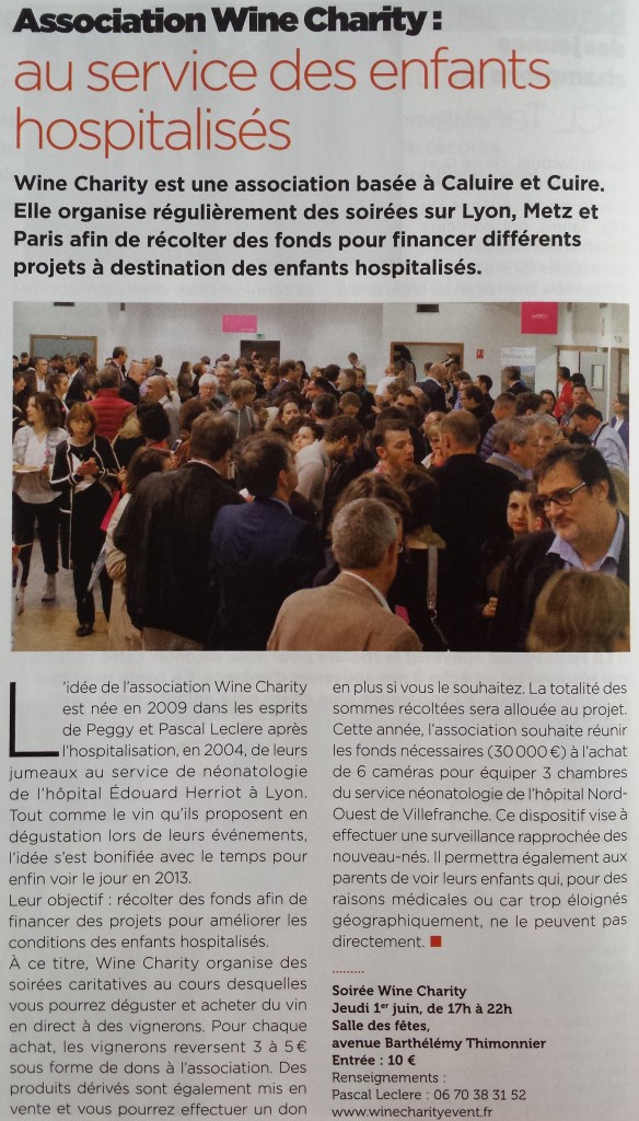 Wine Charity Event Lyon 2017 Article Rythmes