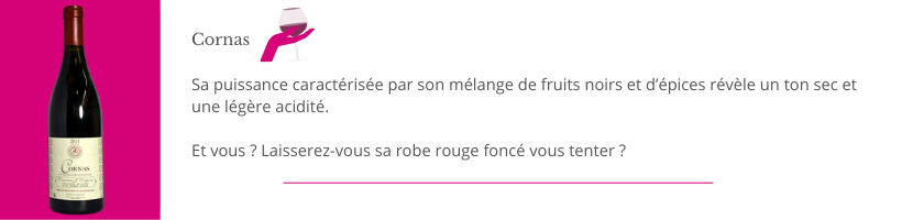 Cornas rouge Domaine de Jérôme Despesse vin rouge 