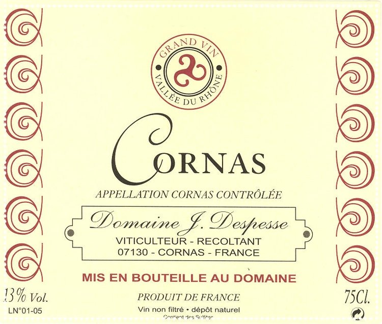 Cornas Domaine Jérôme Despesse Les Côtes